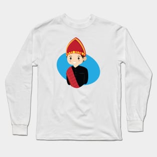 Medan Guy Indonesian Traditional Culture by xoalsohanifa Long Sleeve T-Shirt